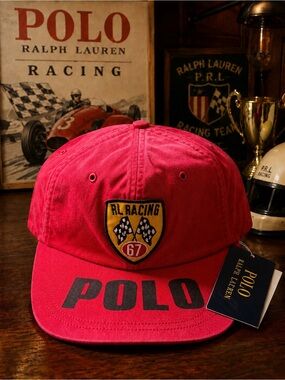 Polo Ralph Lauren Mens Motorsport RL Racing Patch Twill Adjustable Hat Cap NEW